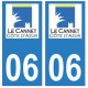 06 Le Cannet logo ville autocollant plaque