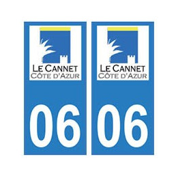 06 Le Cannet logo ville autocollant plaque