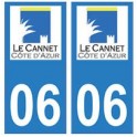 06 Le Cannet logo ville autocollant plaque