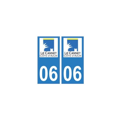06 Le Cannet logo ville autocollant plaque