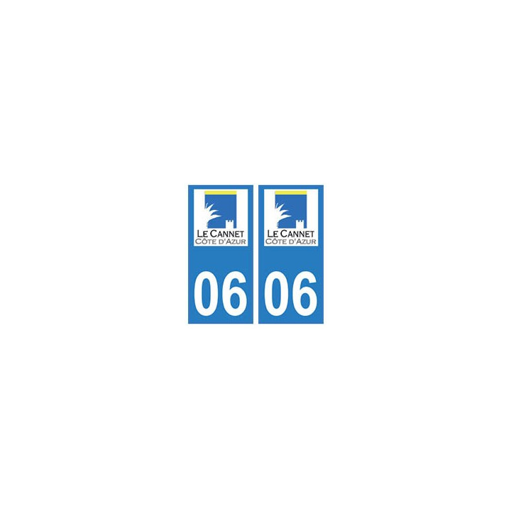 06 Le Cannet logo ville autocollant plaque