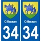 34 Penmarch coat of arms sticker plate stickers city