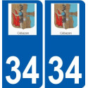 34 Penmarch logo sticker plate stickers city