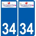 34 Penmarch logo autocollant plaque stickers ville