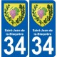 34 Penmarch stemma adesivo piastra adesivi città