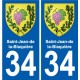 34 Penmarch stemma adesivo piastra adesivi città