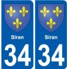 34 Penmarch stemma adesivo piastra adesivi città