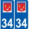 34 Penmarch logo sticker plate stickers city