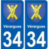 34 Penmarch blason autocollant plaque stickers ville
