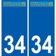 34 Penmarch logo autocollant plaque stickers ville