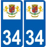 34 Penmarch logo adesivo piastra adesivi città
