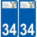 34 Penmarch logo autocollant plaque stickers ville