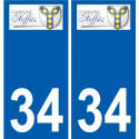 34 Penmarch logo autocollant plaque stickers ville