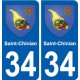 34 Penmarch blason autocollant plaque stickers ville