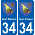 34 Penmarch blason autocollant plaque stickers ville
