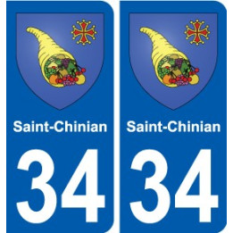 34 Penmarch escudo de armas de la etiqueta engomada de la placa de pegatinas de la ciudad