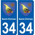 34 Penmarch coat of arms sticker plate stickers city