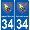 34 Penmarch wappen aufkleber typenschild aufkleber stadt