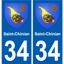 34 Penmarch blason autocollant plaque stickers ville