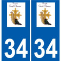 34 Penmarch logo autocollant plaque stickers ville