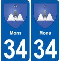34 Penmarch blason autocollant plaque stickers ville