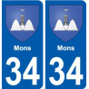 34 Penmarch blason autocollant plaque stickers ville