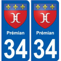 34 Penmarch wappen aufkleber typenschild aufkleber stadt