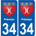 34 Penmarch blason autocollant plaque stickers ville