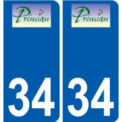 34 Penmarch logo autocollant plaque stickers ville