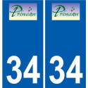 34 Penmarch logo adesivo piastra adesivi città