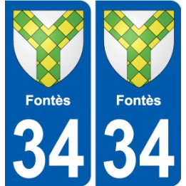 34 Penmarch escudo de armas de la etiqueta engomada de la placa de pegatinas de la ciudad