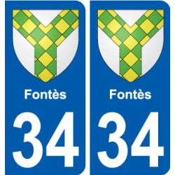 34 Penmarch escudo de armas de la etiqueta engomada de la placa de pegatinas de la ciudad