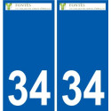 34 Penmarch logo autocollant plaque stickers ville
