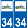 34 Penmarch logo aufkleber typenschild aufkleber stadt
