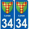 34 Penmarch stemma adesivo piastra adesivi città