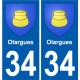 34 Penmarch coat of arms sticker plate stickers city