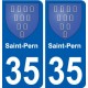 35 Penmarch blason autocollant plaque stickers ville