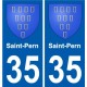 35 Penmarch coat of arms sticker plate stickers city