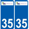 35 Penmarch logo autocollant plaque stickers ville