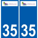 35 Penmarch logo sticker plate stickers city