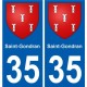 35 Penmarch stemma adesivo piastra adesivi città