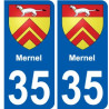 35 Penmarch coat of arms sticker plate stickers city