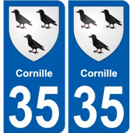 35 Penmarch coat of arms sticker plate stickers city