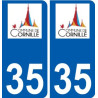 35 Penmarch logo adesivo piastra adesivi città