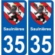 35 Penmarch stemma adesivo piastra adesivi città