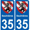 35 Penmarch coat of arms sticker plate stickers city