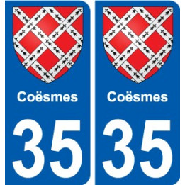 35 Penmarch escudo de armas de la etiqueta engomada de la placa de pegatinas de la ciudad