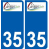 35 Penmarch logo autocollant plaque stickers ville