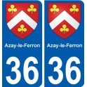 36 Penmarch escudo de armas de la etiqueta engomada de la placa de pegatinas de la ciudad