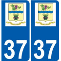 37 Penmarch logotipo de la etiqueta engomada de la placa de pegatinas de la ciudad
